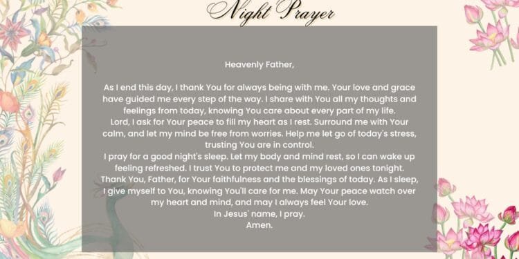 End Your Day With A Peaceful Night's Prayer