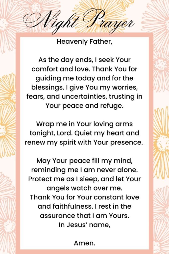 Evening Prayer to Feel God’s Comfort and Love (1)