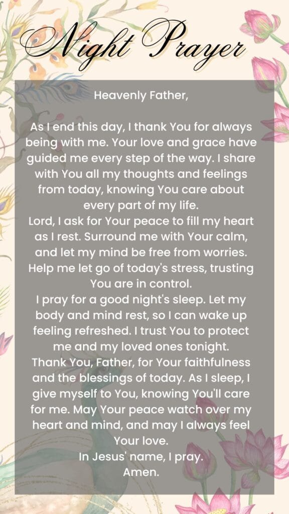 End Your Day With A Peaceful Night's Prayer