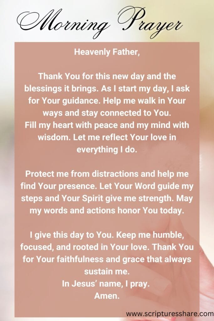 A Helpful Morning Prayer To Stay Connected To God