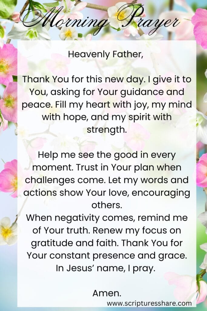 Morning Prayer to Help You Stay Positive All Day