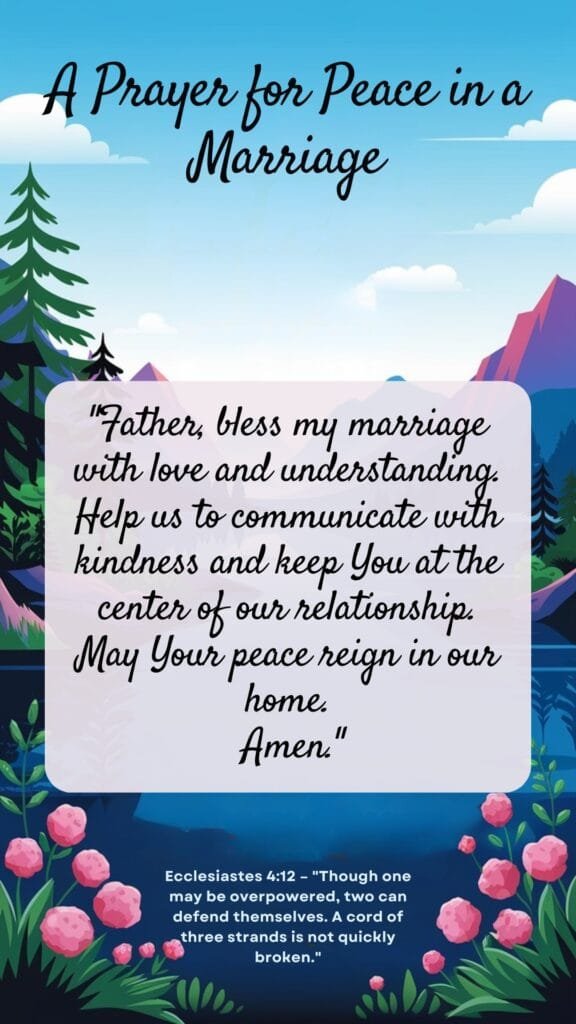 A Prayer for Peace in a Marriage