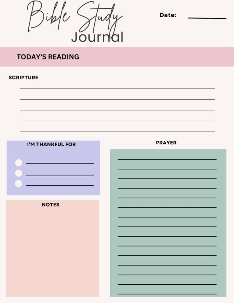 Bible Study Journal Log #12