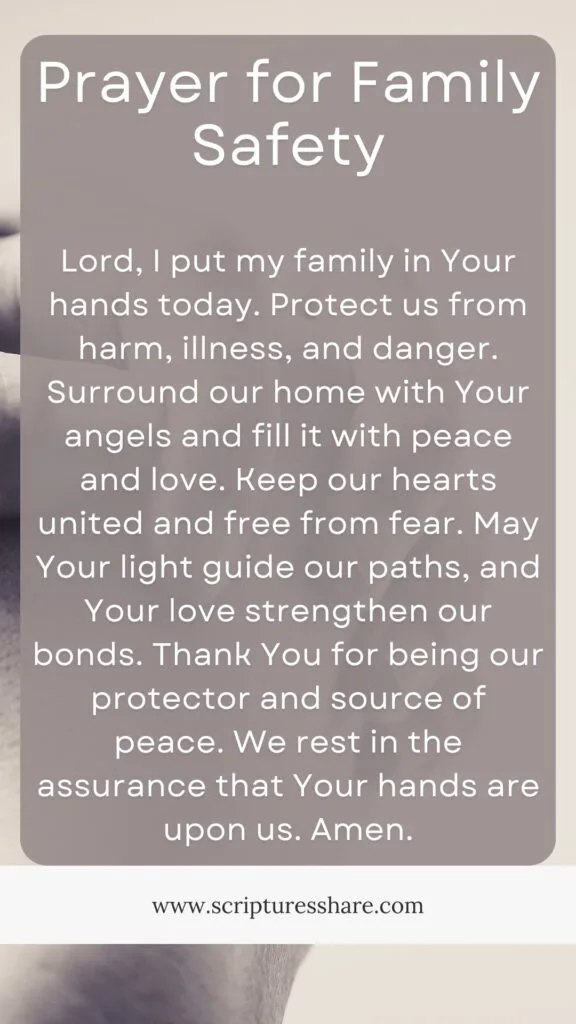 Prayer for Family Safety