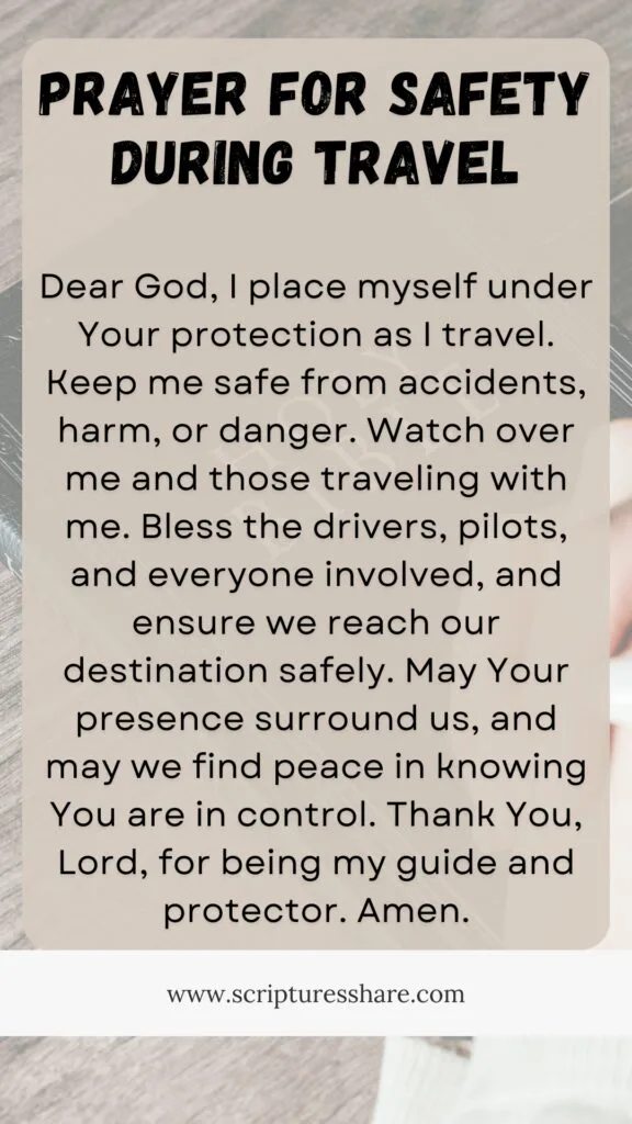 Prayer for Safety During Travel
