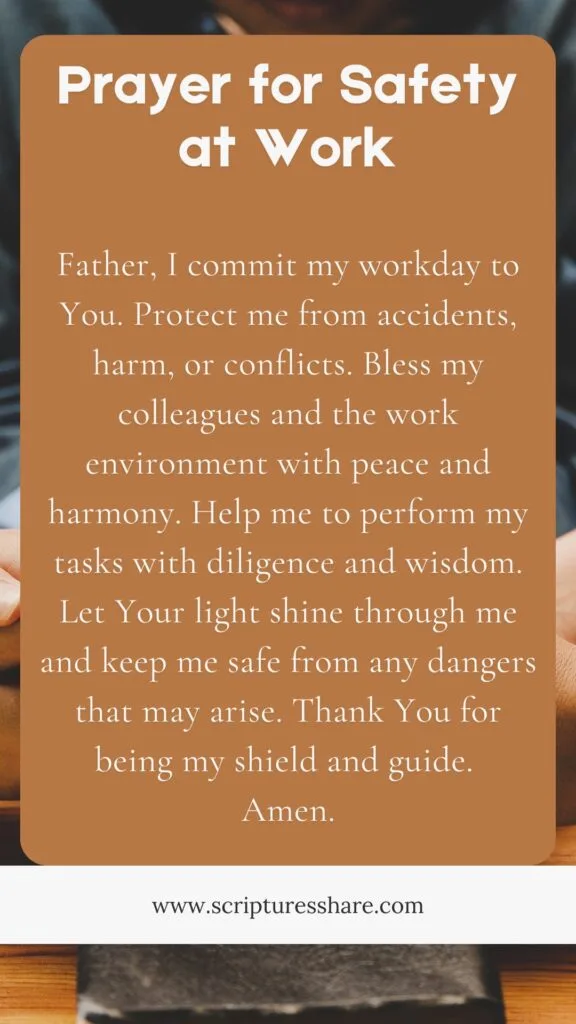 Prayer for Safety at Work