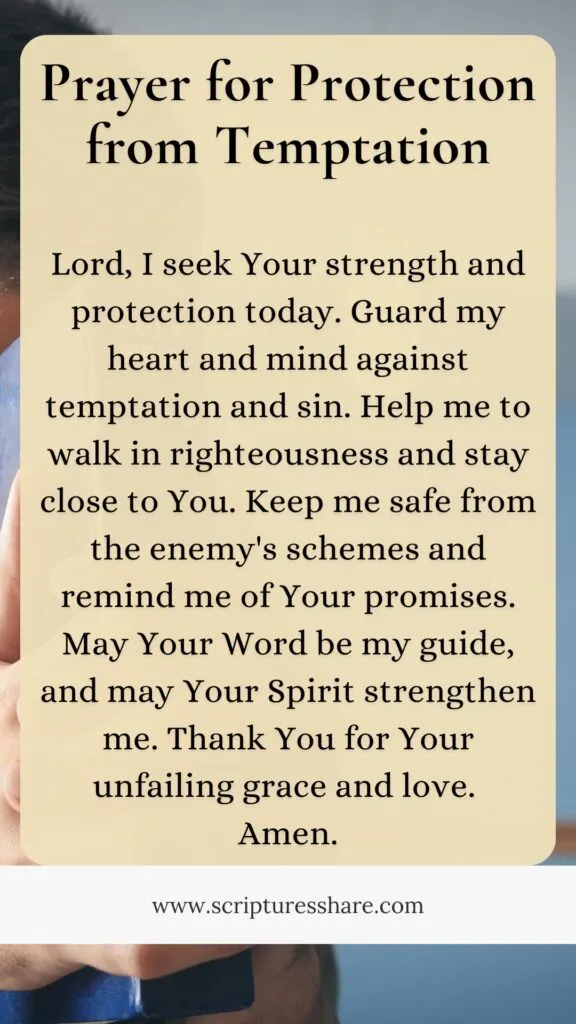 Prayer for Protection from Temptation