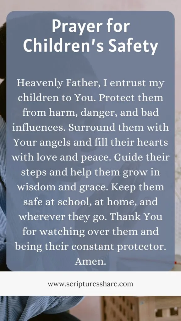 Prayer for Children’s Safety