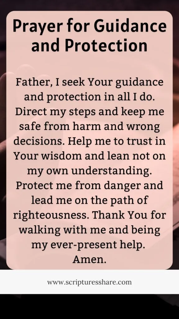 Prayer for Guidance and Protection