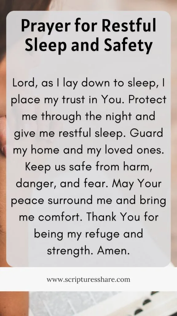 Prayer for Restful Sleep and Safety