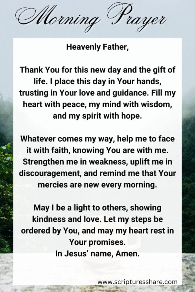 Hopeful Morning Prayer To Start Your Day with Faith