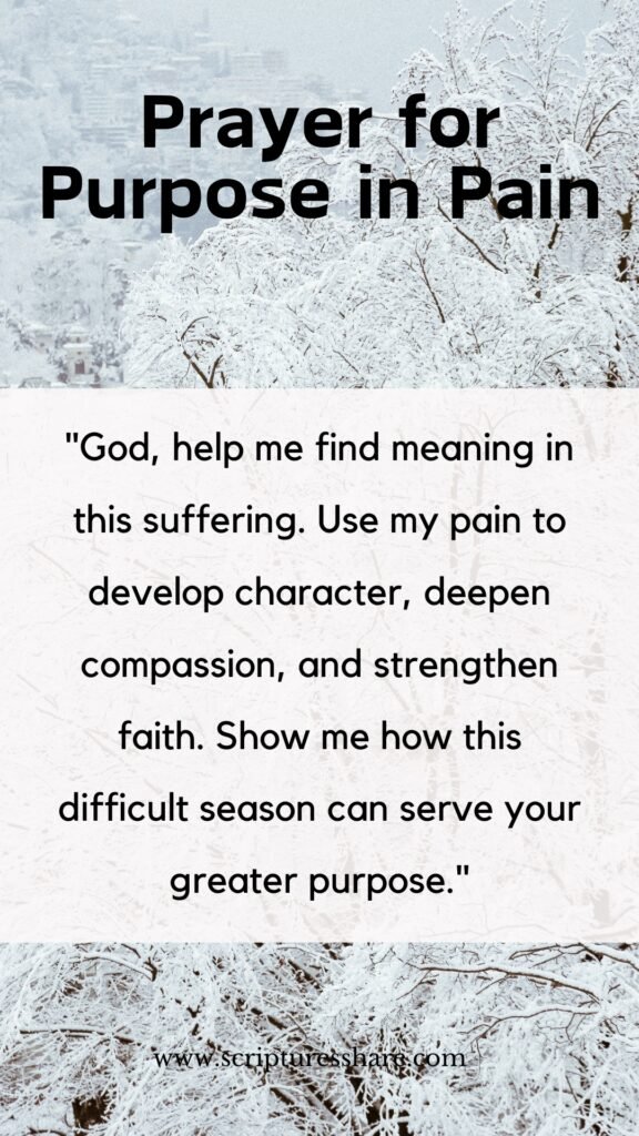 Prayer for Purpose in Pain