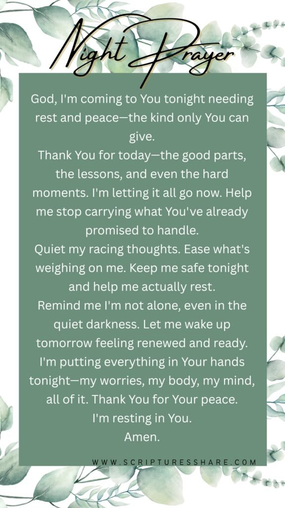 Wonderful Prayer for Peaceful Rest Under Heaven’s Care
