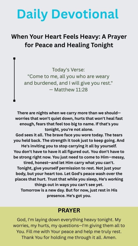 Powerful Night Prayer for Emotional Healing and Inner Peace