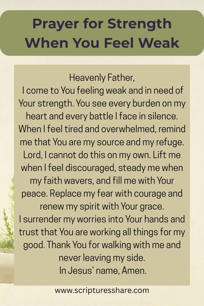 Prayer for Strength